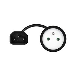 ADAPTADOR DE CORRIENTE SAVIO IEC C14 A CEE 7/5(E)