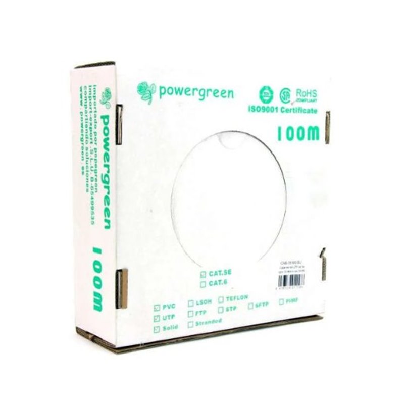 BOBINA DE CABLE PEPEGREEN CAT5e 100M RIGIDO