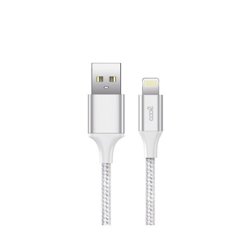 CABLE COOL USB LIGHTNING 1.2M NYLON WHITE