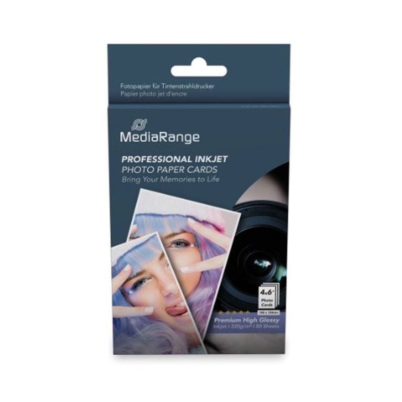 PAPEL FOTOGRAFICO MEDIARANGE MRINK104 A5 BRILLO