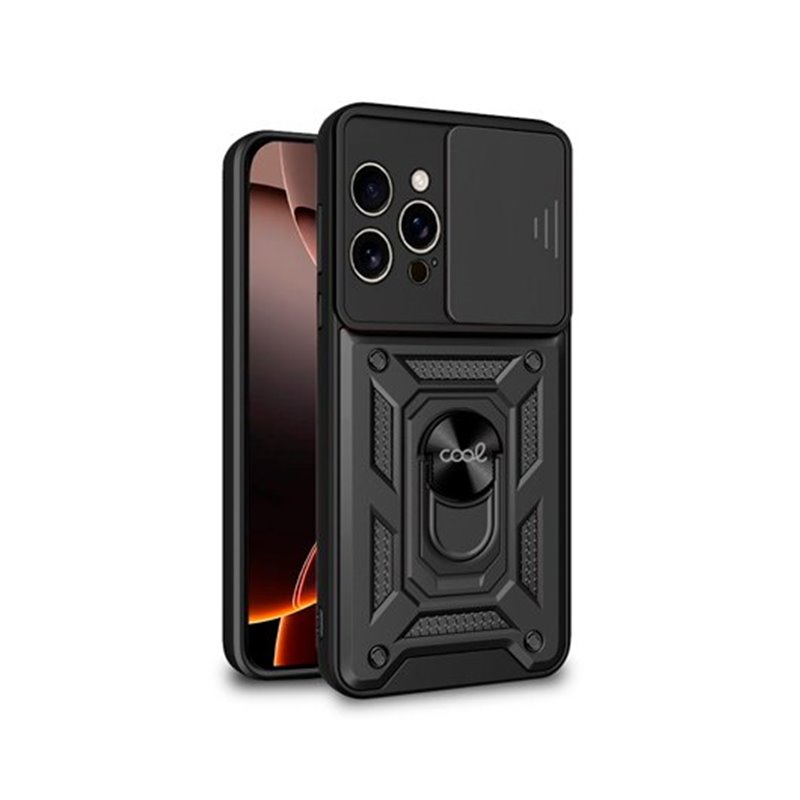 FUNDA COOL IPHONE 16 PRO MAX HARD RING NEGRO