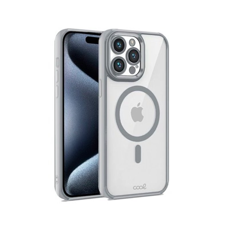 FUNDA COOL IPHONE 16 PRO MAGNETICA PLATA