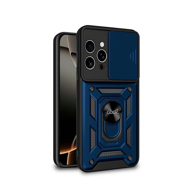 FUNDA COOL IPHONE 16 PRO HARD RING AZUL