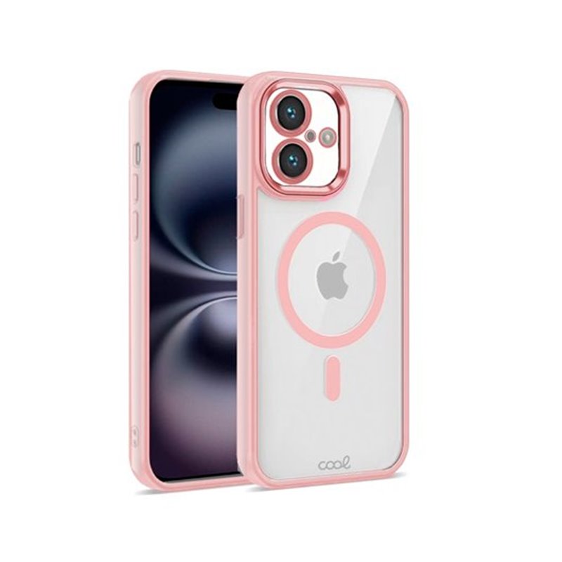 FUNDA COOL IPHONE 16 MAGNETICA ROSA