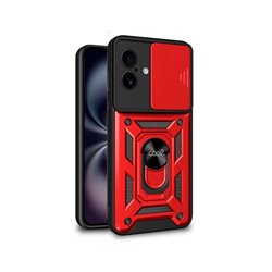 FUNDA COOL IPHONE 16 HARD RING ROJO