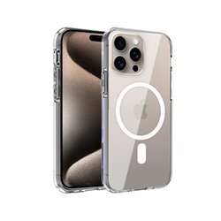 FUNDA COOL IPHONE 15 PRO MAX MAG TRANSPARENTE