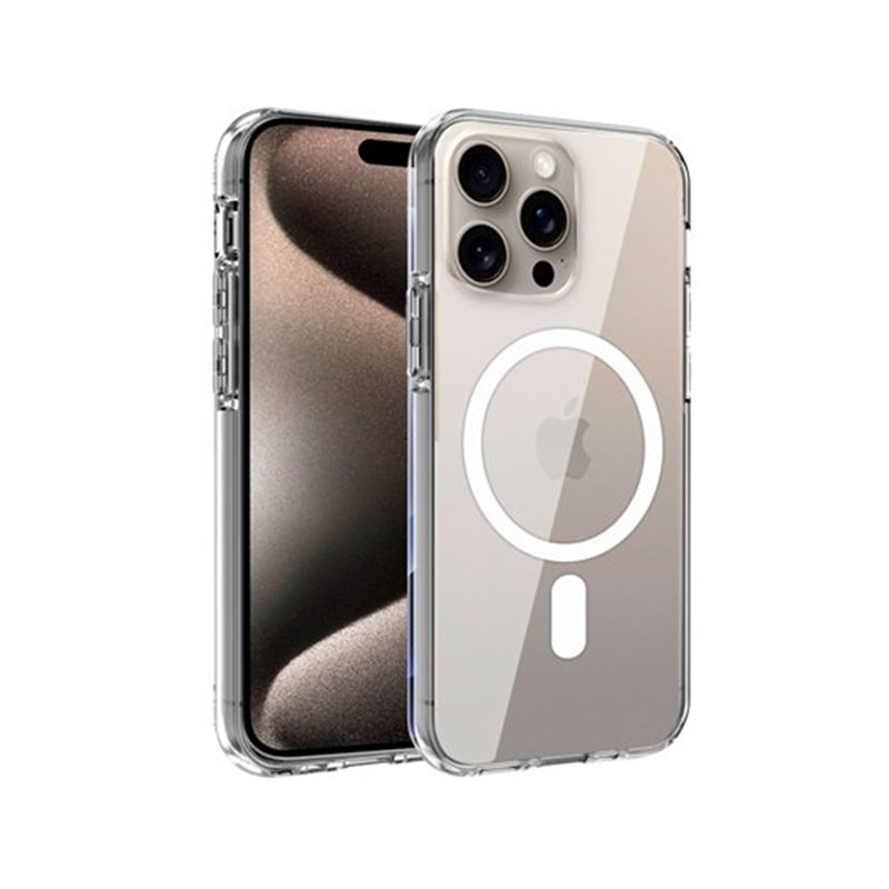 FUNDA COOL IPHONE 15 PRO MAX MAG TRANSPARENTE