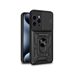 FUNDA COOL IPHONE 15 PRO HARD RING NEGRO
