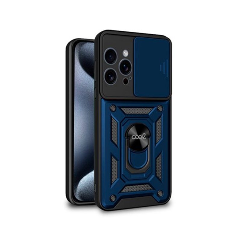 FUNDA COOL IPHONE 15 PRO HARD RING AZUL