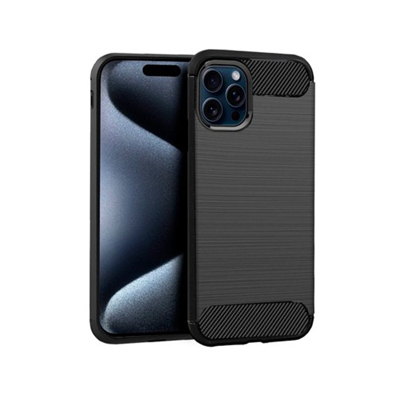 FUNDA COOL IPHONE 15 PRO CARBON NEGRO