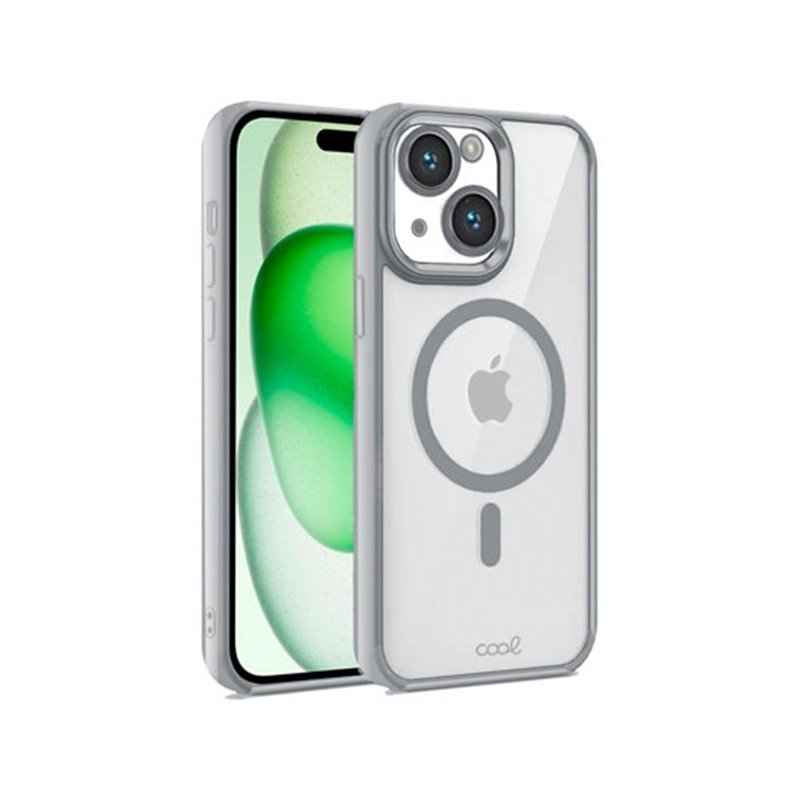 FUNDA COOL IPHONE 15 PLUS MAGNETICA PLATA