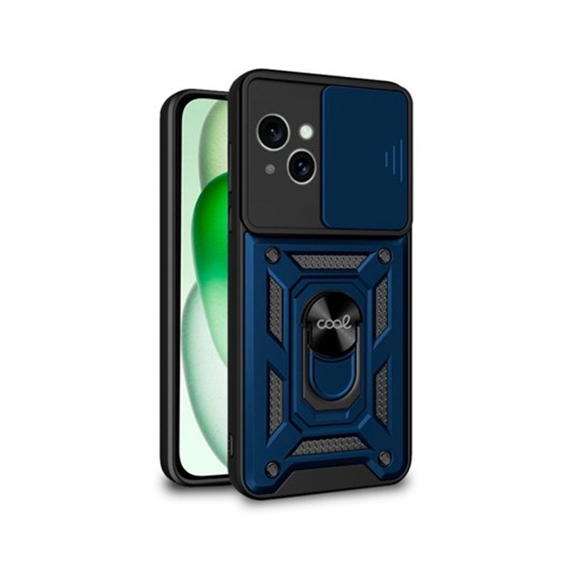 FUNDA COOL IPHONE 15 PLUS HARD RING AZUL