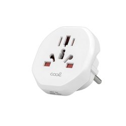 ADAPTADOR ENCHUFE COOL UNIVERSAL EUROPA WHITE