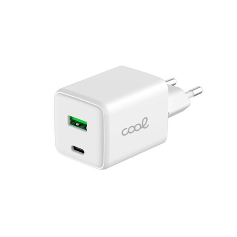 CARGADOR COOL DUAL USBC/USB 45W UTRA CARGA RAPIDA