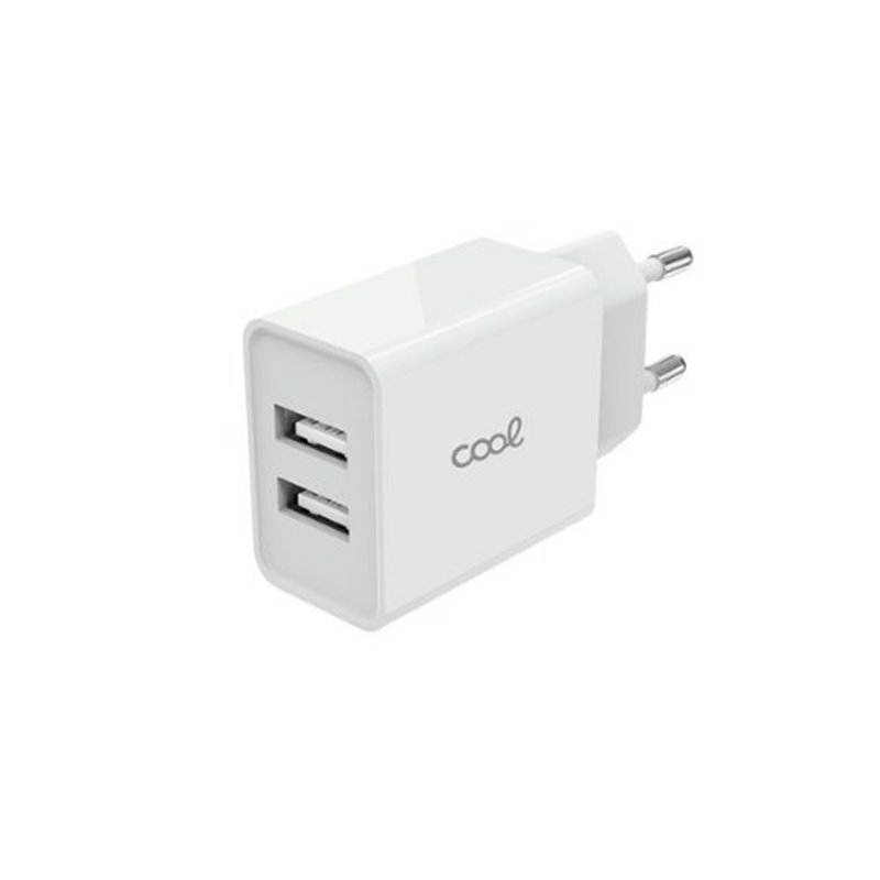 CARGADOR COOL 2USB 2,4 AMP WHITE