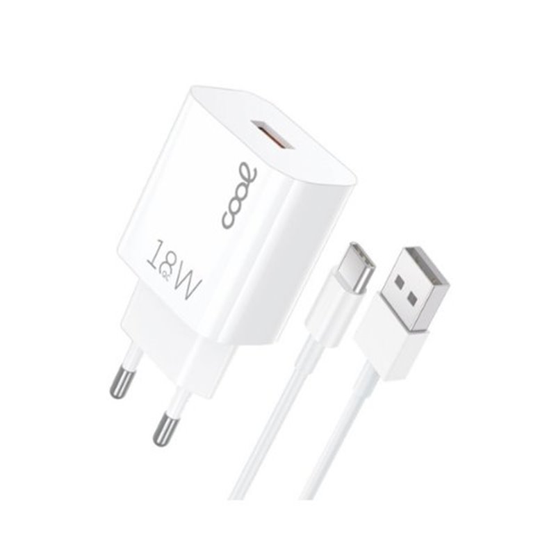 CARGAGOR COOL USB-C 3AMP CARGA RAPIDA WHITE CABLE