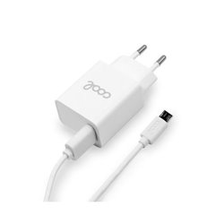 CARGADOR COOL MICRO USB 3 AMP WHITE   CABLE