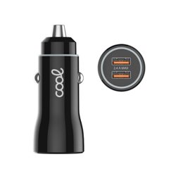 CARGADOR COOL COCHE 1 USB 20W CARGA RAPIDA BLACK