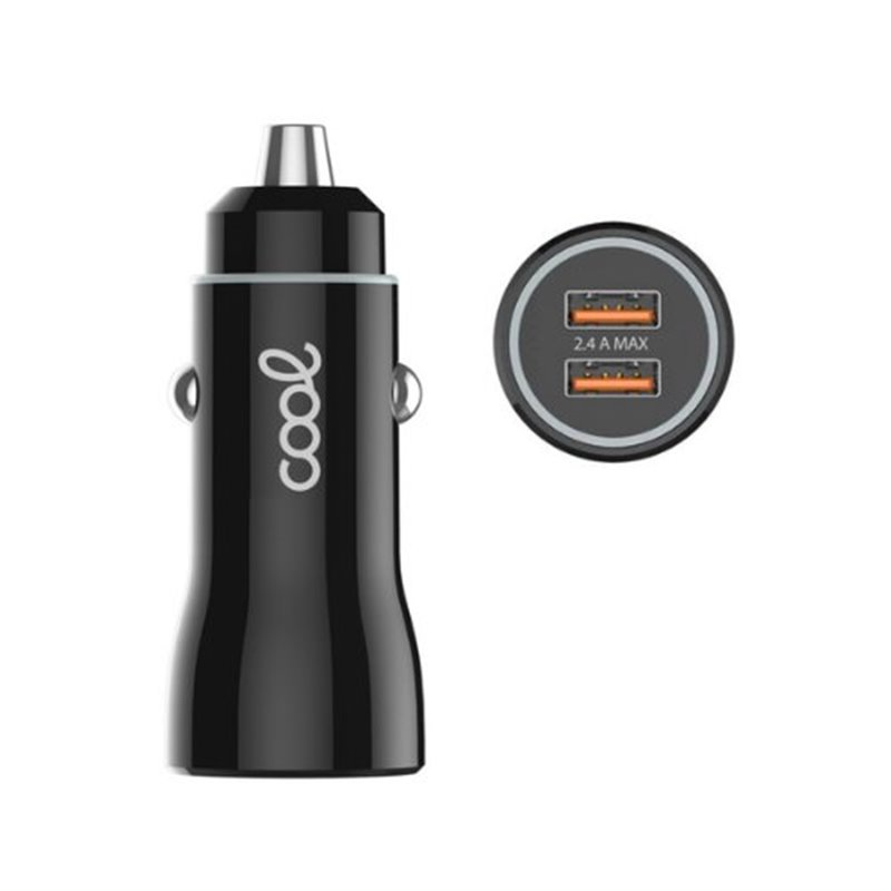 CARGADOR COOL COCHE 1 USB 20W CARGA RAPIDA BLACK