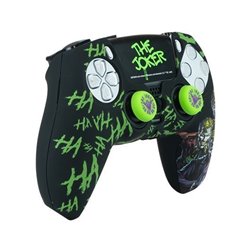 KIT FUNDA+GRIPS+STICKER MANDO PS5 BLADE  DC JOKER