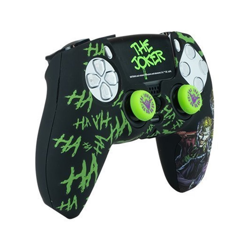 KIT FUNDA+GRIPS+STICKER MANDO PS5 BLADE  DC JOKER