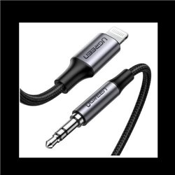 CABLE UGREEN LIGHTNING A 3.5MM MALE ADAPTER 1M
