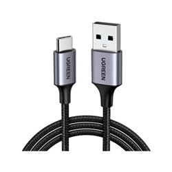 CABLE UGREEN USB-A A USB-C ALUMINUM BRAID 1M BLACK