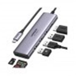HUB UGREEN 6EN1 USB-C A HDMI + 3XUSB-A + SD/TF