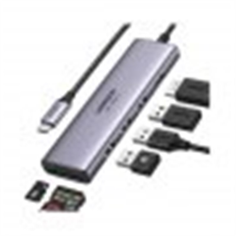HUB UGREEN 6EN1 USB-C A HDMI + 3XUSB-A + SD/TF