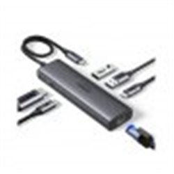 HUB UGREEN 6EN1 USB-C A HDMI+2XUSB-A+USB-C+RJ45+PD