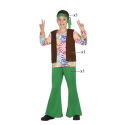 DISFRAZ HIPPIE NI�O VERDE
