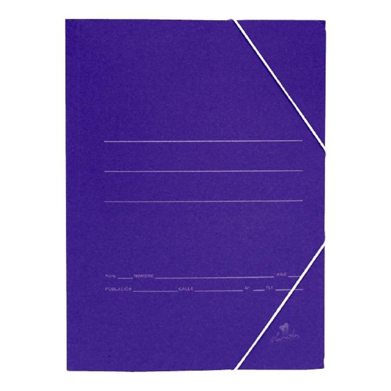 CARPETA CARTON 500GR GOMAS SOLAPA F� 34x25cm AZUL