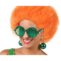 GAFAS VERDE CON PENDIENTES
