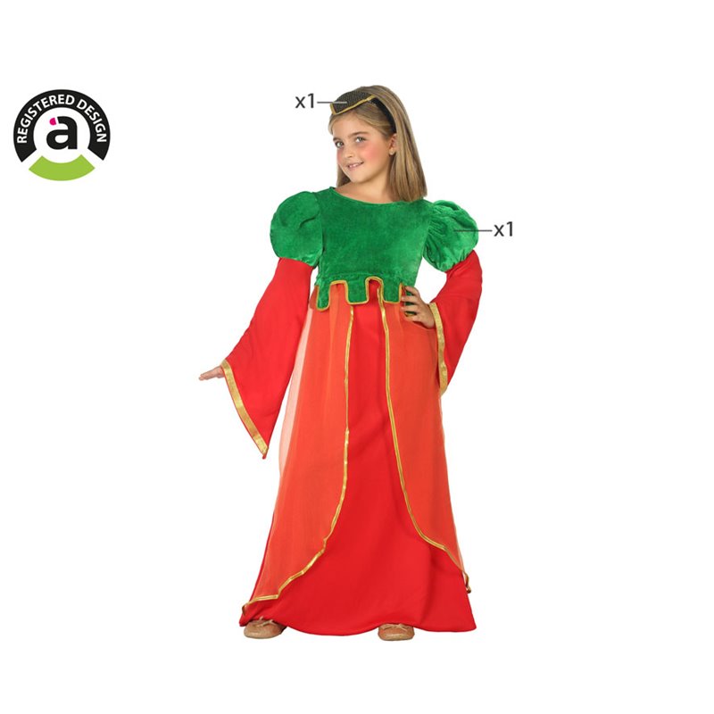 DISFRAZ DAMA MEDIEVAL INFANTIL