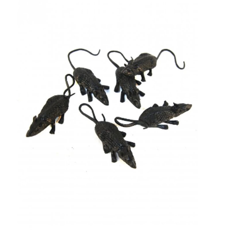 PAQUETE DE RATAS MINIATURA 6cm x 5UNDS.