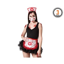 SET ENFERMERA SANGRIENTA 3PCS