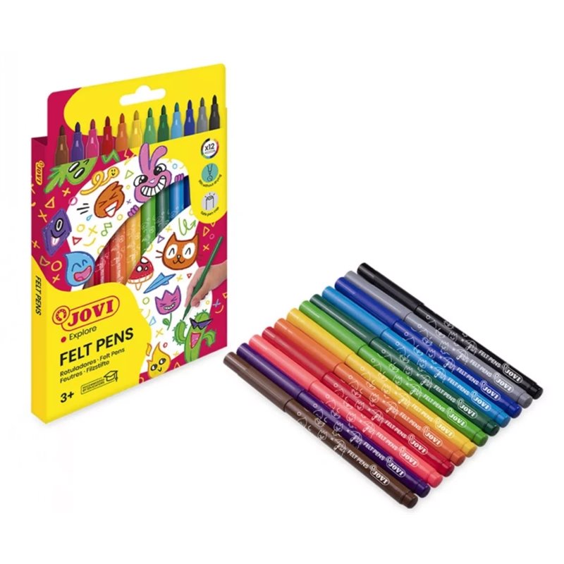 ROTULADORES JOVI 140MM ESTUCHE DE 12 C/SURT