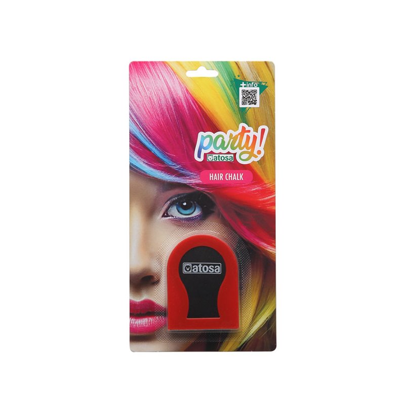 TIZA PARA PELO 12X8 CM ROJO 3G.