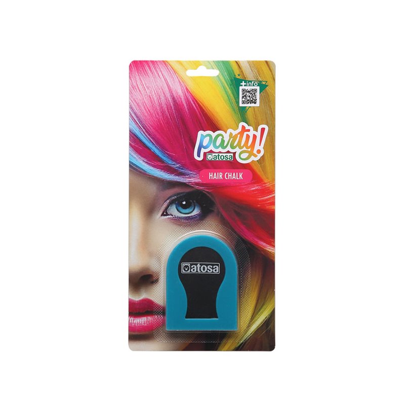 TIZA PARA PELO 12X8 CM TURQUESA 3G.