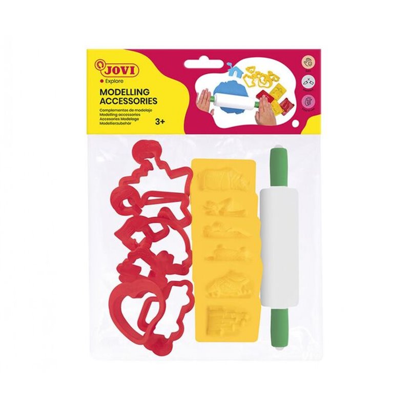 JOVI BOLSA CON MOLDES + RODILLO DE MODELAJE C/SURT