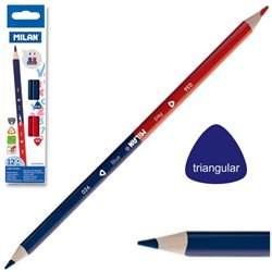 MILAN LAPICES BICOLOR AZUL/ROJO CAJA 12UD