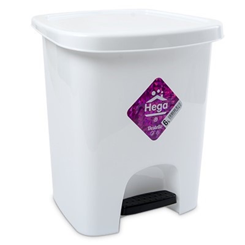 CUBO ARANDA CUADRADO CON PEDAL 6 L.