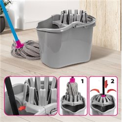 CUBO FREGONA STAR ARA�A RECTANGULAR 13,5 L. PLATA