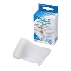 VENDAS x3 3m x 7cm BAIKIMGASA HIDROFILA