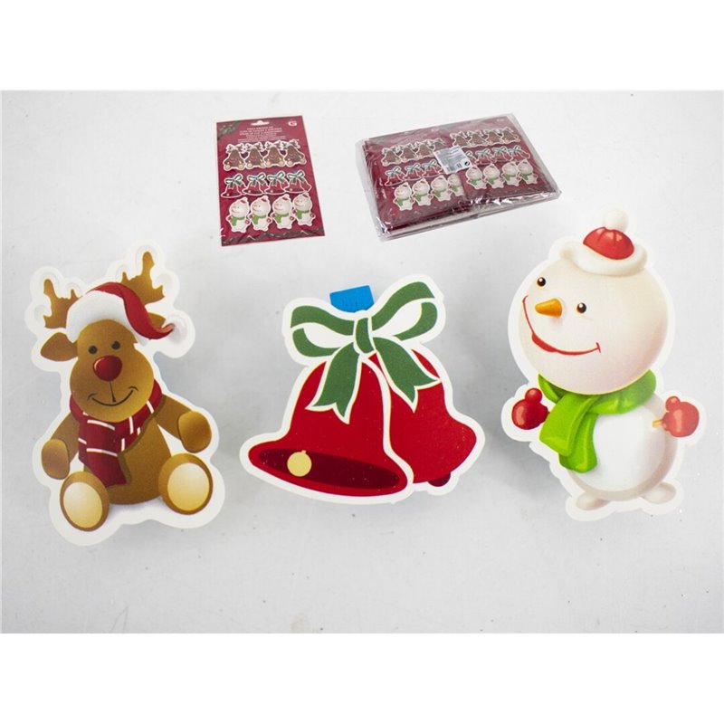 SET 12 PINZAS PERSONAJE NAVIDAD 3.5CM