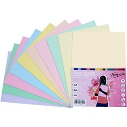 FABRISA PAPEL A4 80GR INKJET/LASER 100H 10 COLORES PASTEL
