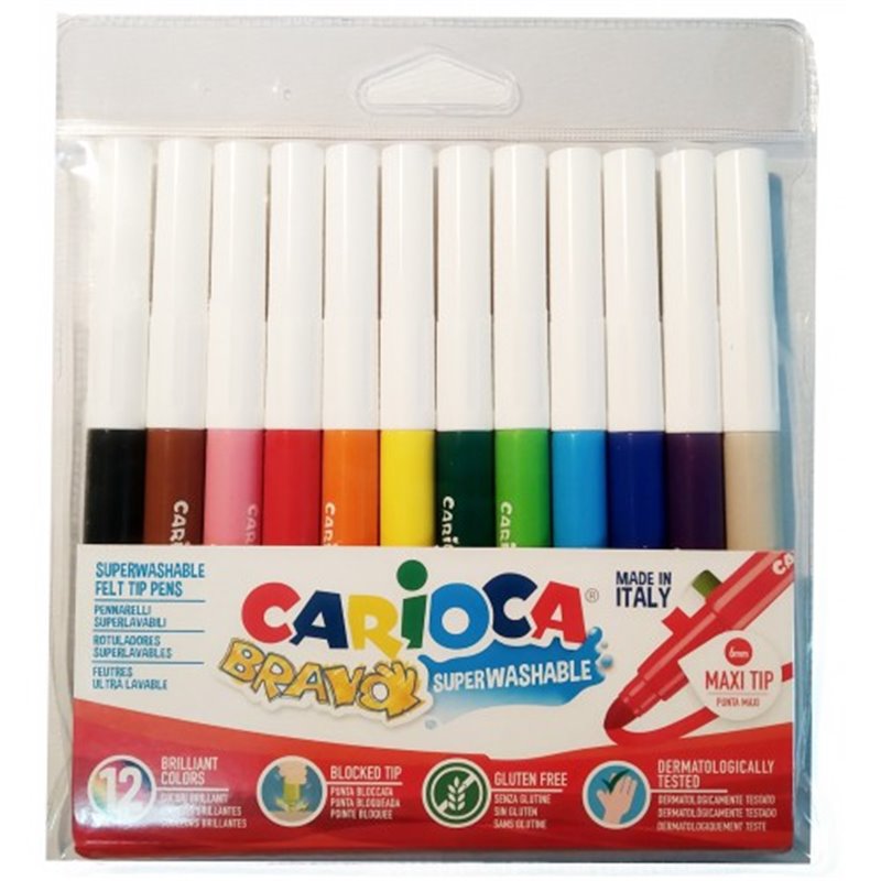 ROTULADORES PUNTA MAXI BRAVO - 12 UDS