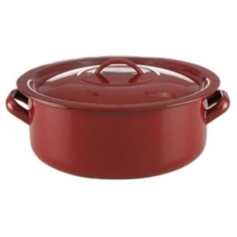 CACEROLA ROJA 18CM C/TAPA