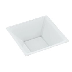 CUENCO CUADRADO PLASTICO BLANCO 120X5.2CM 12UD