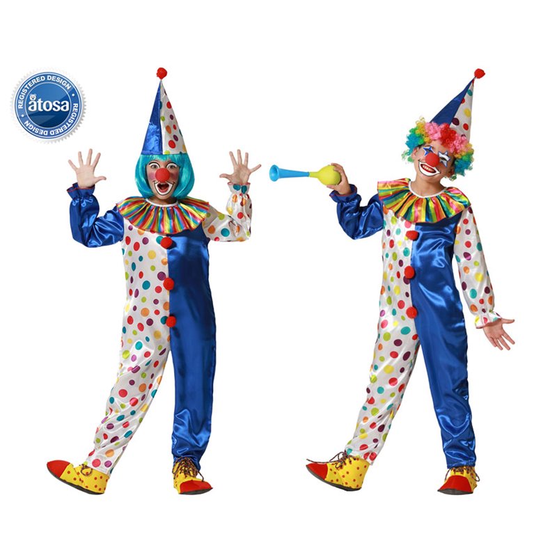 DISFRAZ PAYASO UNISEX INFANTIL AZUL